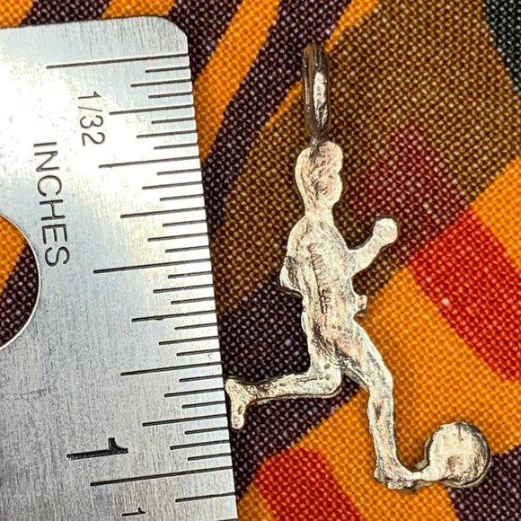 Sterling Silver Soccer Player Charm - Picture 6 of 6